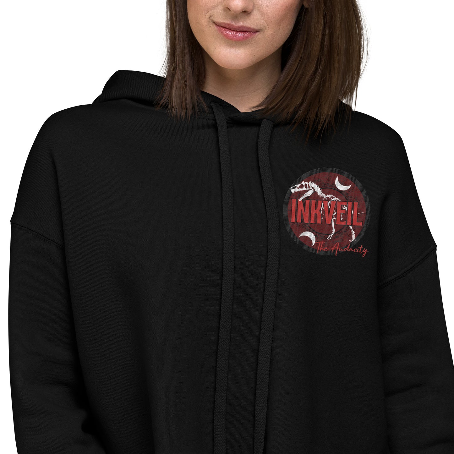 InkVeil - The Audacity Crop Hoodie
