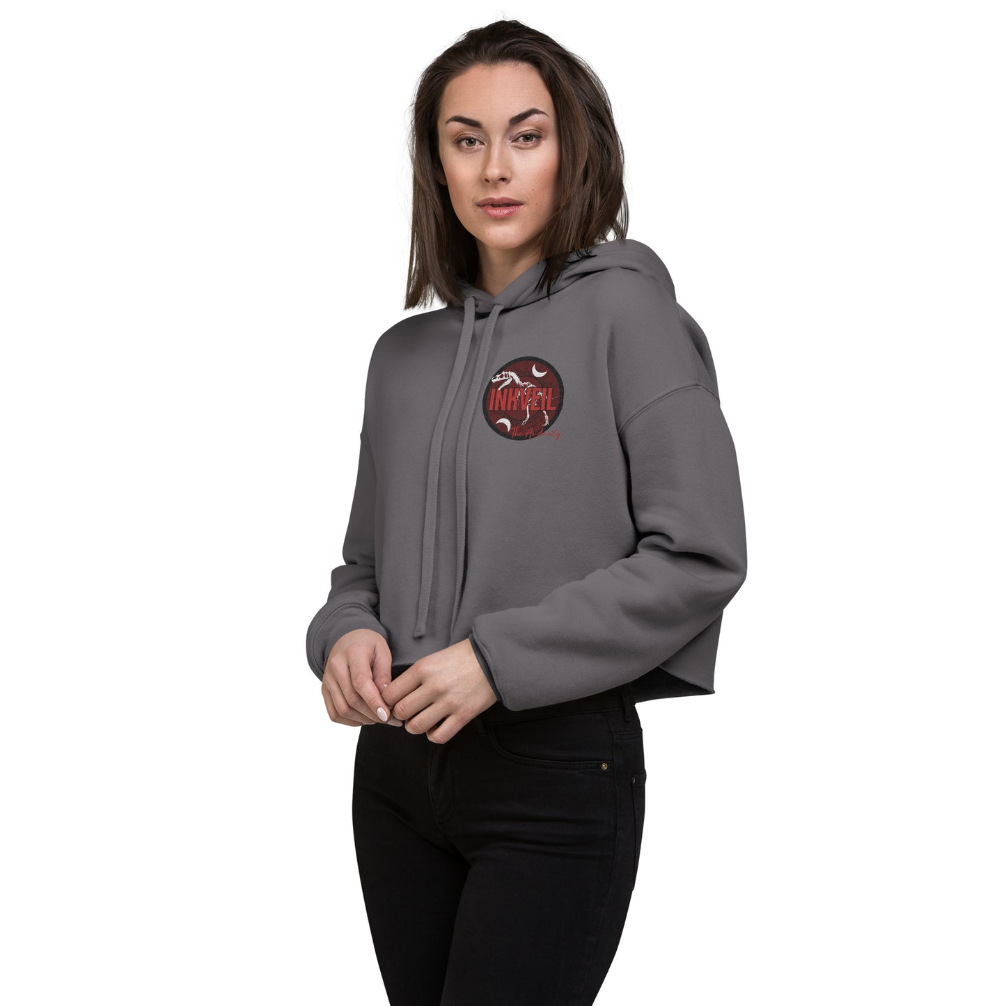 InkVeil - The Audacity Crop Hoodie